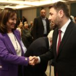 Η Άννα Διαμαντοπούλου με τον Νίκο Ανδρουλάκη
