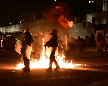 Αστυνομικοί στα επεισόδια του συλλαλητηρίου στο Σύνταγμα