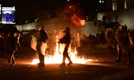Αστυνομικοί στα επεισόδια του συλλαλητηρίου στο Σύνταγμα