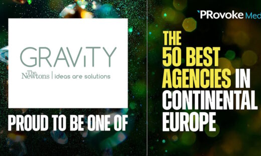 Η Gravity The Newtons στη λίστα των 50 Best Agencies in Continental Europe