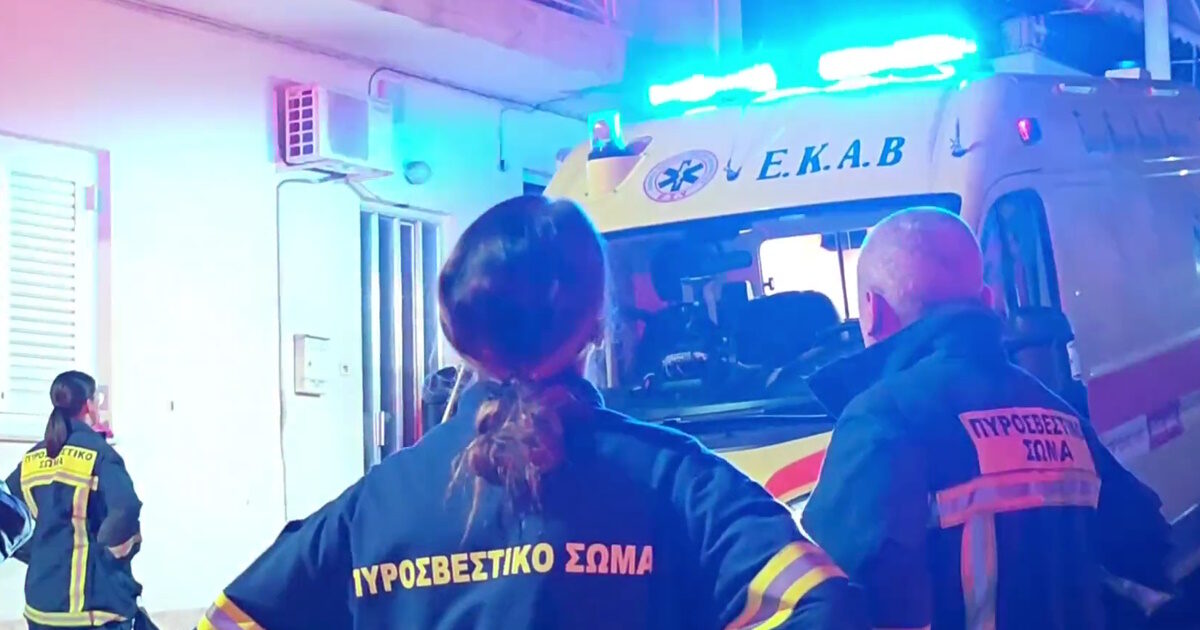 Fire in Apartment The Peristeri – Woman found without her senses in the stairway