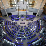 Η αίθουσα ολομέλειας της Bundestag του γερμανικού κοινοβουλίου, στο Βερολίνο