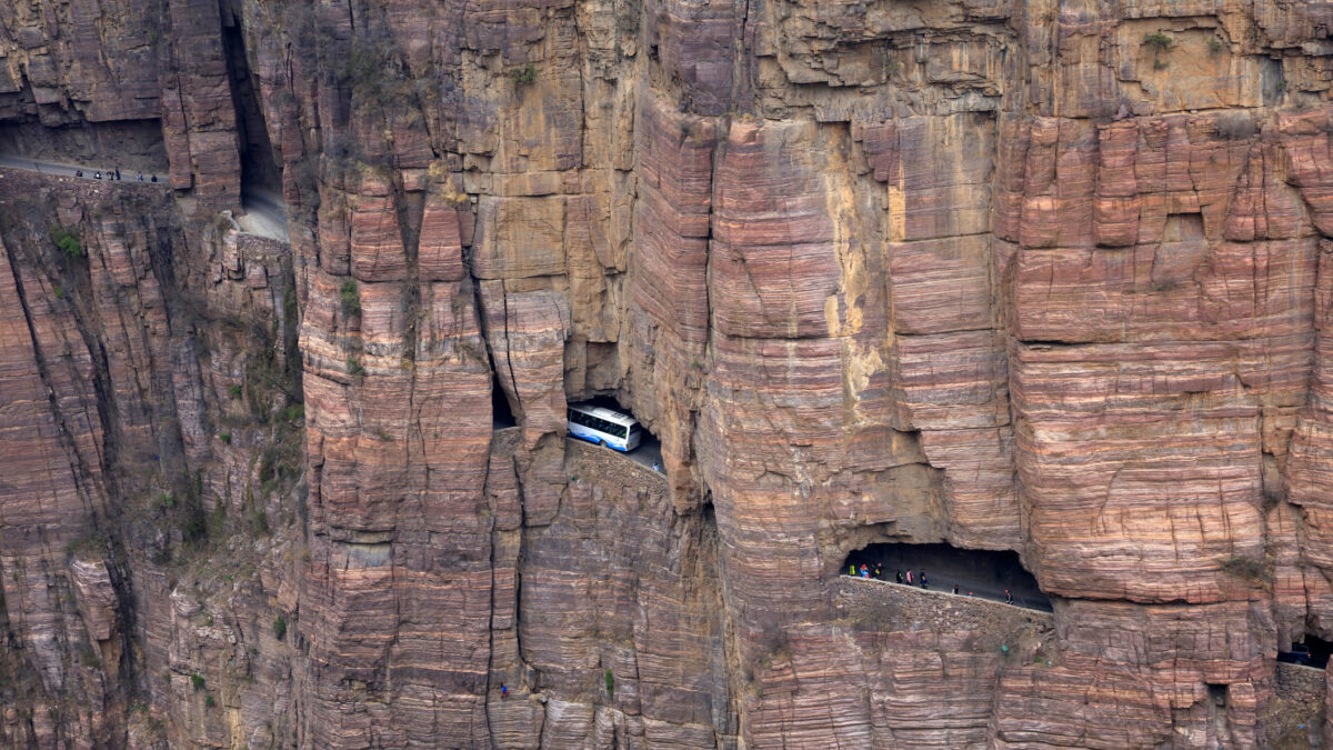 Guoliang hang wall highway, Hui county, Henan province, China