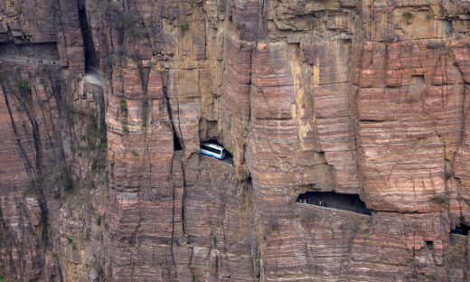 Guoliang hang wall highway, Hui county, Henan province, China