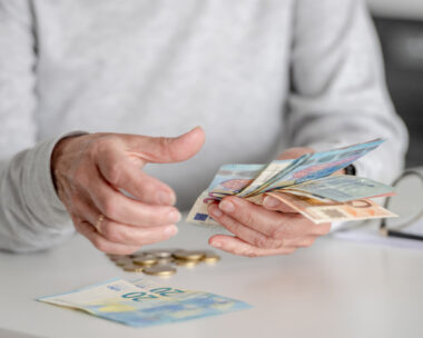 Elderly Woman'S Hands Count Money