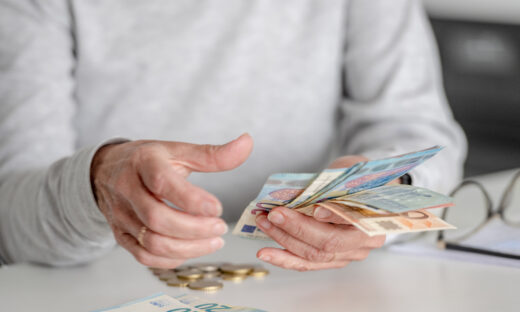 Elderly Woman'S Hands Count Money