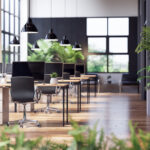 Modern industrial loft style office