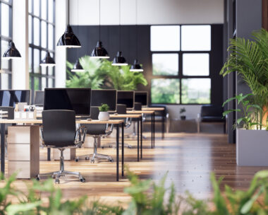 Modern industrial loft style office