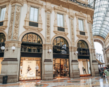 Prada storefront in Galleria Vittorio Emanuele II in Milan