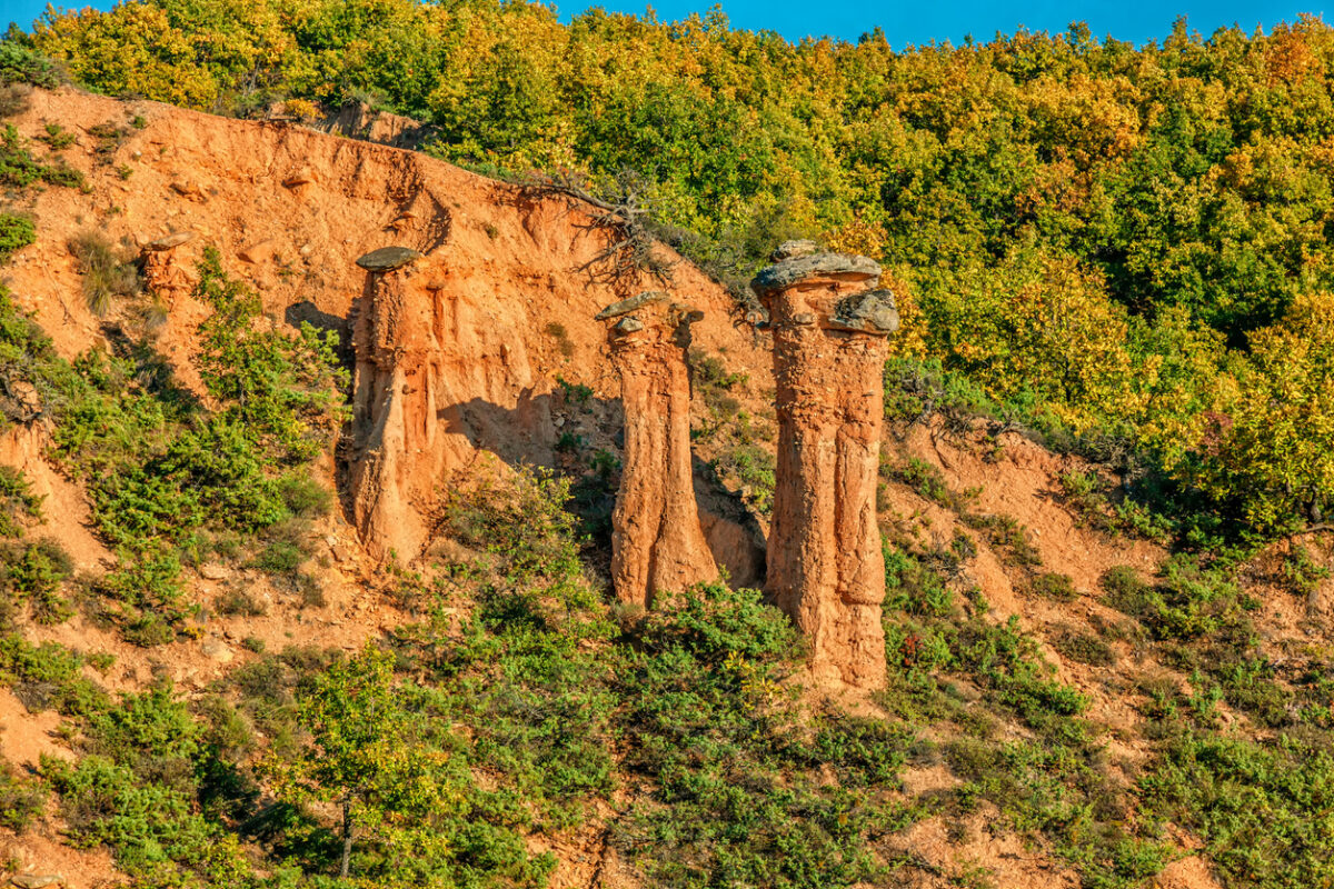 Nochtaria and Boucharia geological formations in Kozani Geopark, Greece