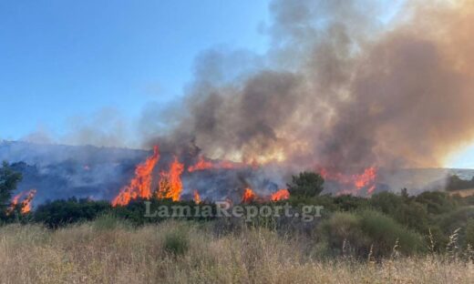 Η πυρκαγιά ξέσπασε στον οικισμό της Καρυάς Καμένων Βούρλων