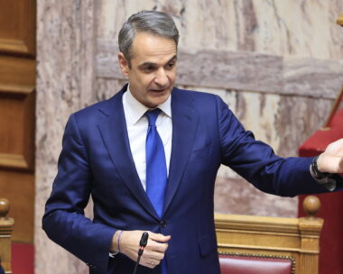 Ο πρωθυπουργός Κυριάκος Μητσοτάκης στη Βουλή