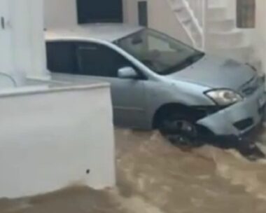 Πλημμύρες στη Μύκονο
