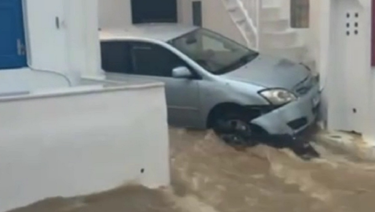Πλημμύρες στη Μύκονο
