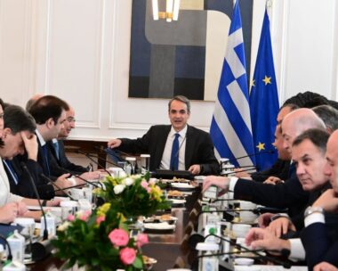 Ο Κυριάκος Μητσοτάκης στο υπουργικό συμβούλιο
