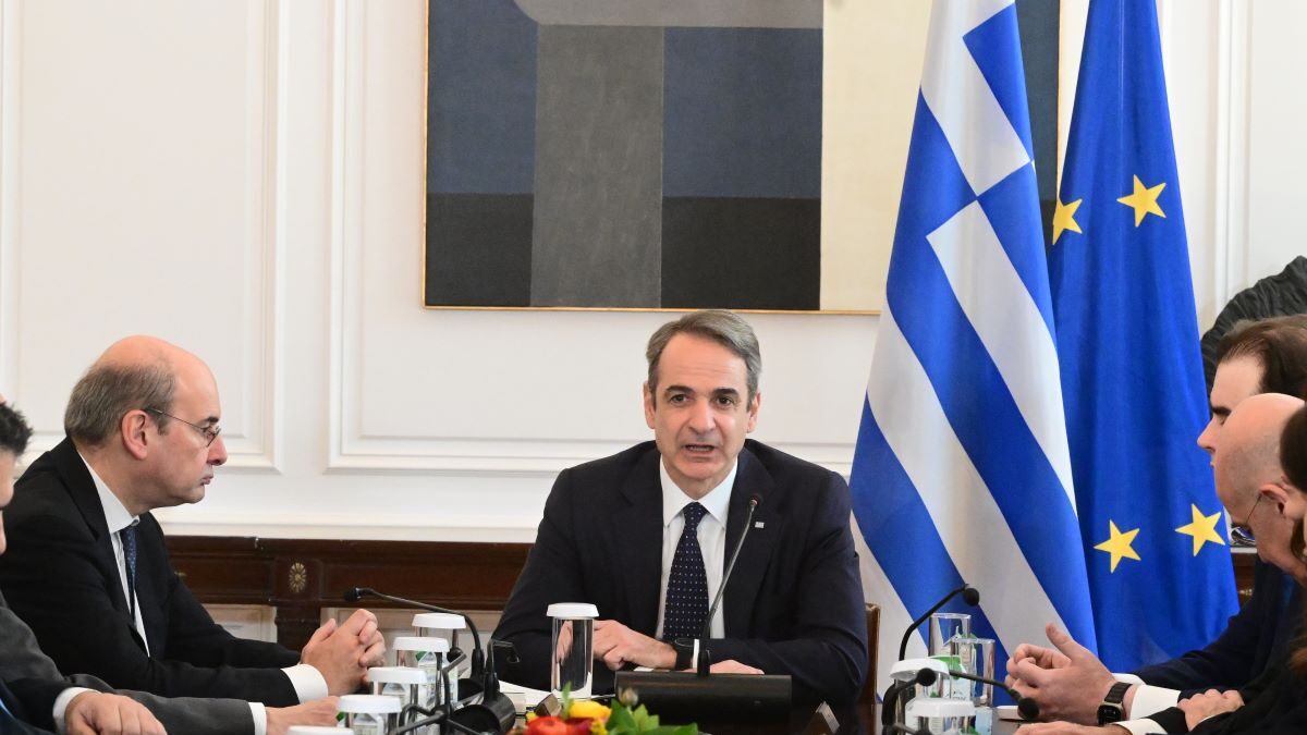 Ο Κυριάκος Μητσοτάκης στο υπουργικό συμβούλιο