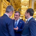 Ο Κυριάκος Μητσοτάκης, ο Νίκος Χριστοδουλίδης και ο Τζεβντέτ Γιλμάζ