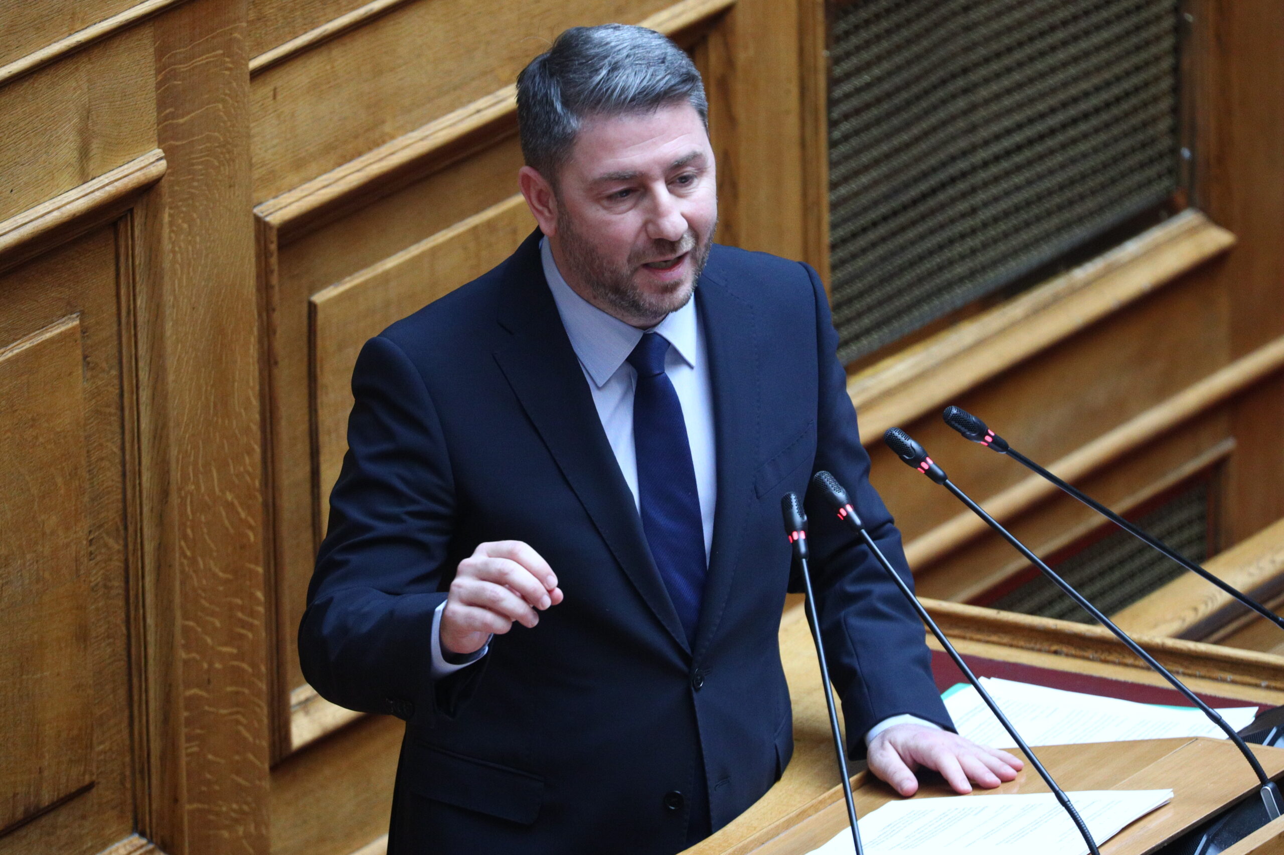 Ο Νίκος Ανδρουλάκης στη Βουλή