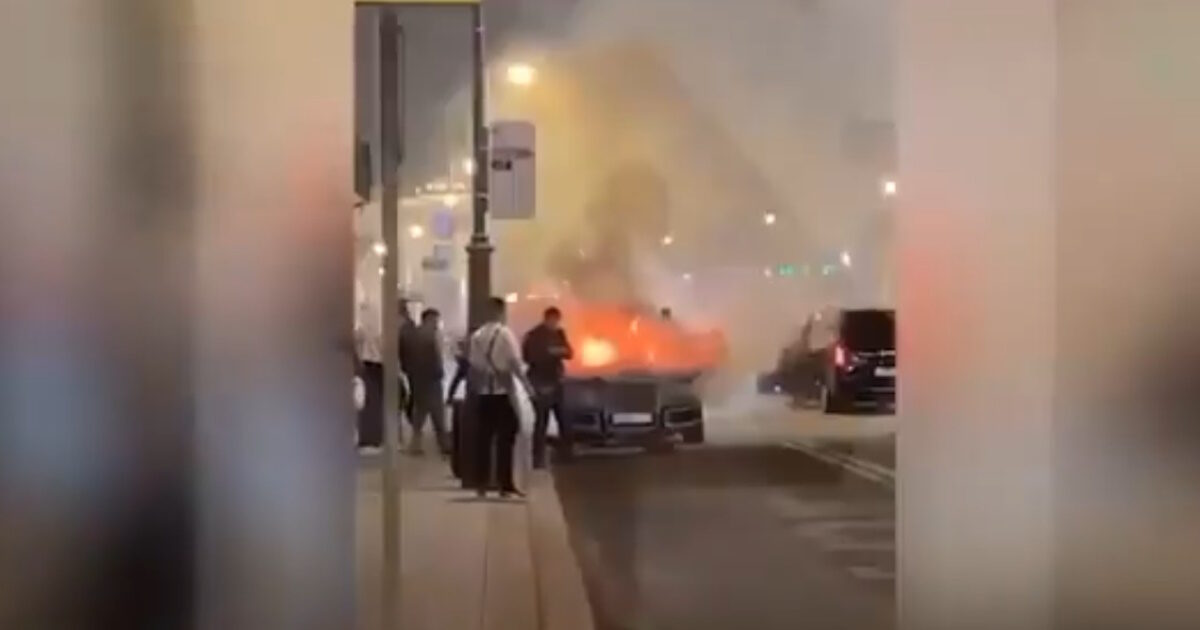 Russia: Limousin belonging to Putin’s fleet was wrapped in flames after explosion