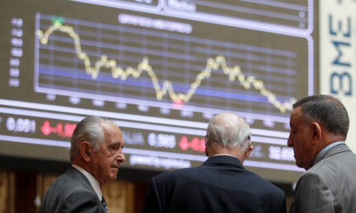 Traders στο χρηματιστήριο της Μαδρίτης