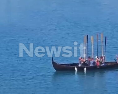 Στιγμιότυπο από τα γυρίσματα της ταινίας «Οδύσσεια» στην Πύλο