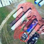Εικόνα από drone με τα επίμαχα κομμάτια