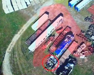 Εικόνα από drone με τα επίμαχα κομμάτια