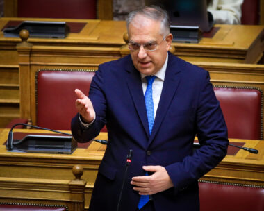 Ο Τάκης Θεοδωρικάκος στη Βουλή