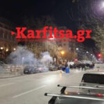 Εικόνα από τα επεισόδια στη Θεσσαλονίκη