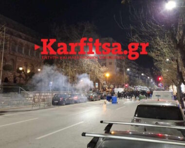 Εικόνα από τα επεισόδια στη Θεσσαλονίκη