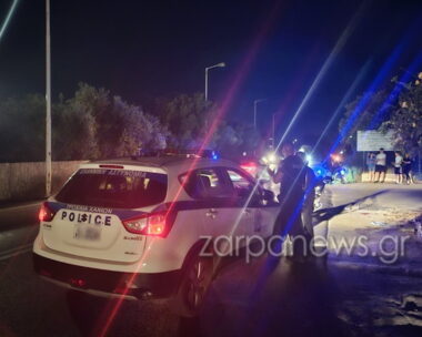 Το σημείο του δυστυχήματος στα Χανιά