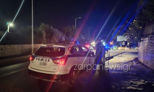 Το σημείο του δυστυχήματος στα Χανιά