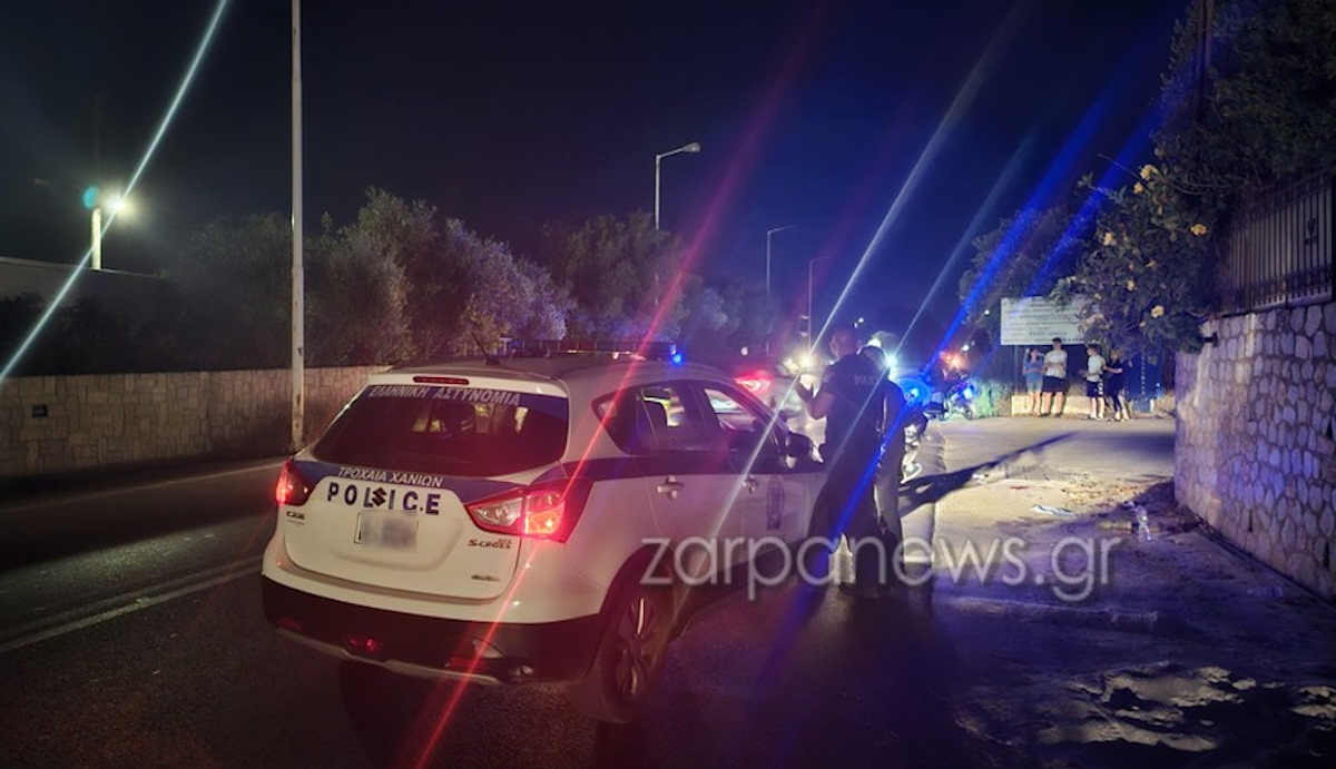 Το σημείο του δυστυχήματος στα Χανιά