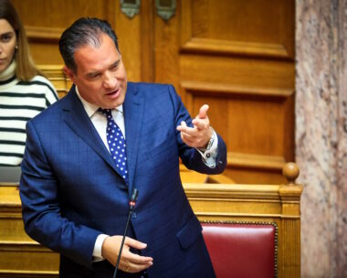 Ο Υπουργός Υγείας, Άδωνις Γεωργιάδης στη διάρκεια συζήτησης επίκαιρων ερωτήσεων στην Ολομέλεια της Βουλής