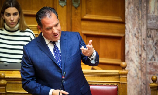 Ο Υπουργός Υγείας, Άδωνις Γεωργιάδης στη διάρκεια συζήτησης επίκαιρων ερωτήσεων στην Ολομέλεια της Βουλής