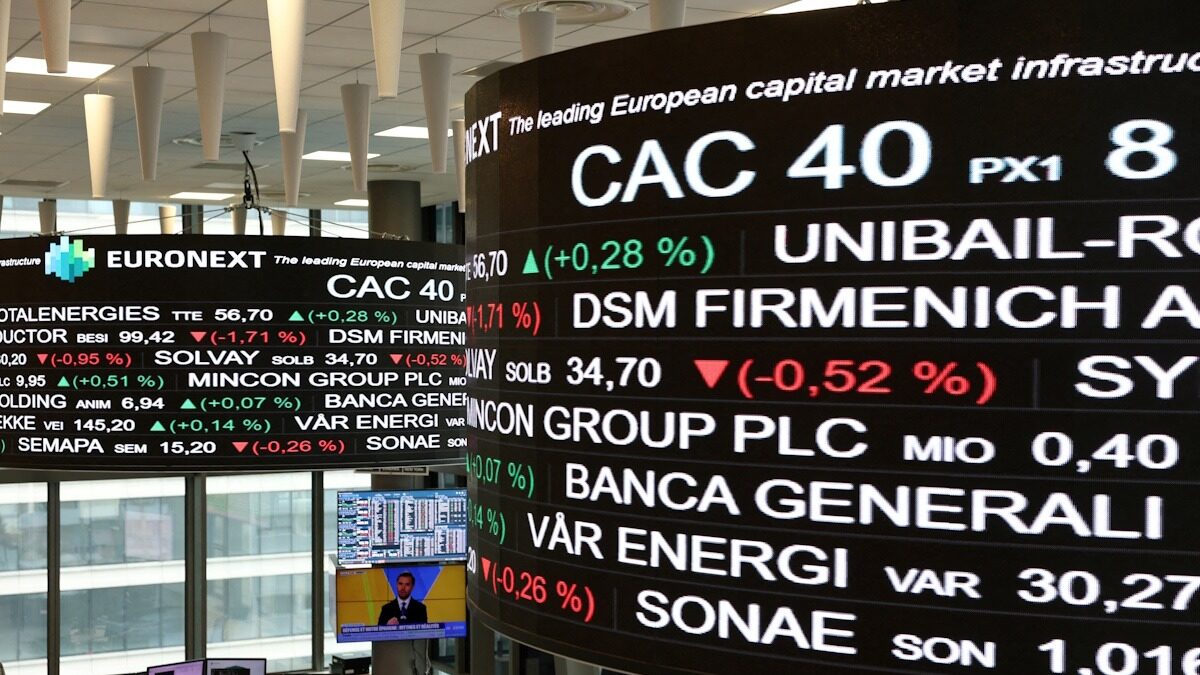 Πίνακας με χρηματιστηριακούς δείκτες
