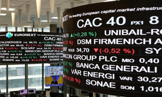 Πίνακας με χρηματιστηριακούς δείκτες
