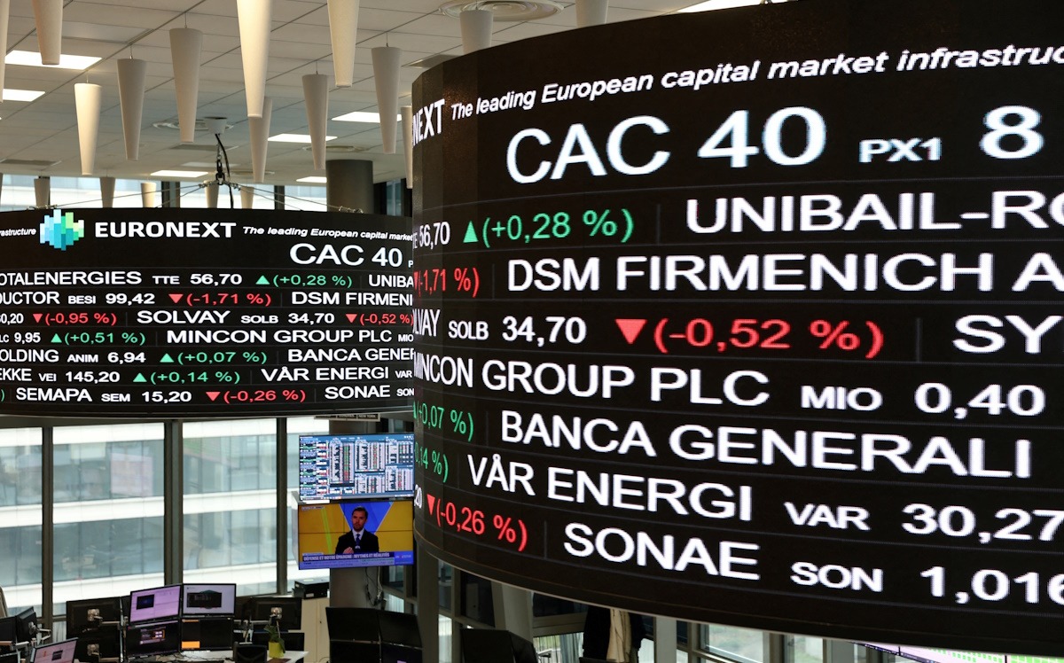 Πίνακας με χρηματιστηριακούς δείκτες