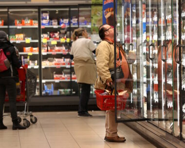 Costumers at a supermarket