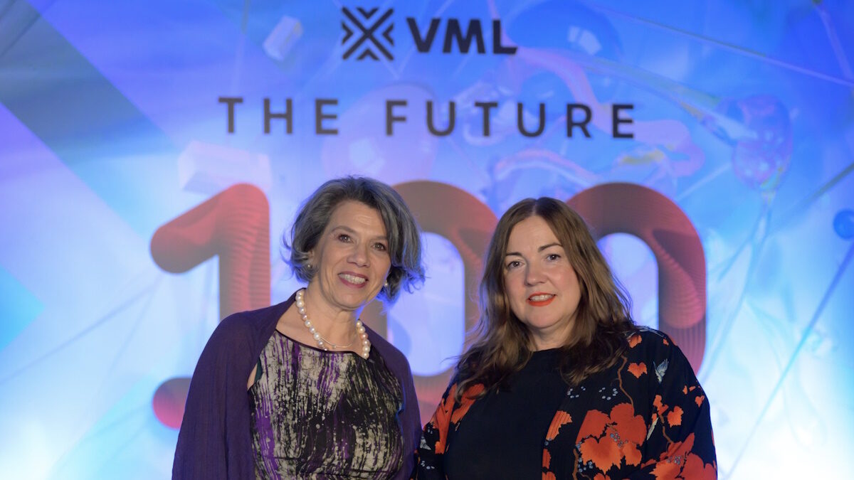 Από αριστερά η κ. Έφη Δικαστοπούλου, Managing Director της VML Greece & της GroupM με την κ. Marie Stafford, Global Director της VML Intelligence