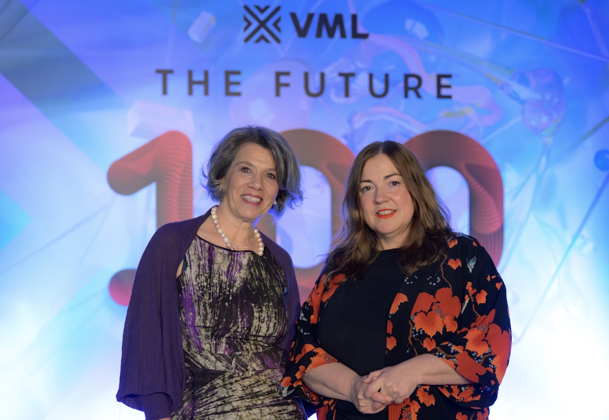 Από αριστερά η κ. Έφη Δικαστοπούλου, Managing Director της VML Greece & της GroupM με την κ. Marie Stafford, Global Director της VML Intelligence