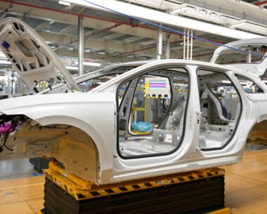 A general view of a production line in Volkswagen