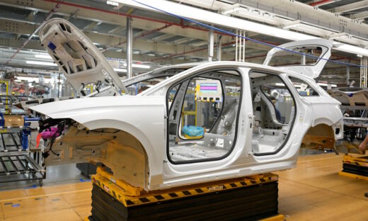 A general view of a production line in Volkswagen
