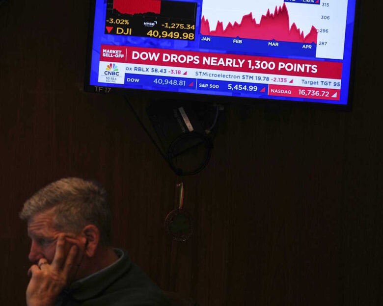 Απόγνωση στο χρηματιστήριο της Νέας Υόρκης την Πέμπτη 3 Απριλίου 2025