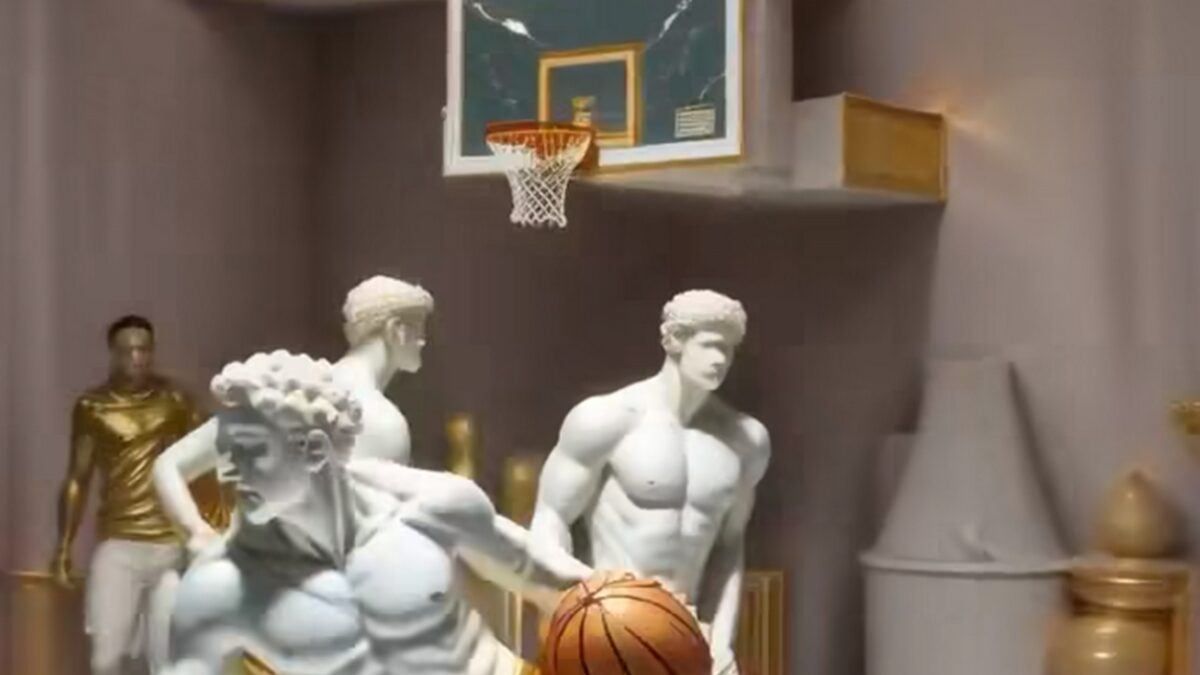Επικό video της FIBA με αγάλματα να παίζουν μπάσκετ ενόψει του Ναντέρ – ΑΕΚ