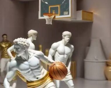 Επικό video της FIBA με αγάλματα να παίζουν μπάσκετ ενόψει του Ναντέρ – ΑΕΚ