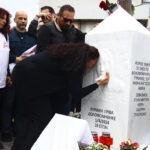 Τελετή μνήμης και αποκαλυπτήρια του μνημείου στη μνήμη της Κυριακής Γρίβα, που δολοφονήθηκε μπροστά από το Αστυνομικό Τμήμα Αγίων Αναργύρων
