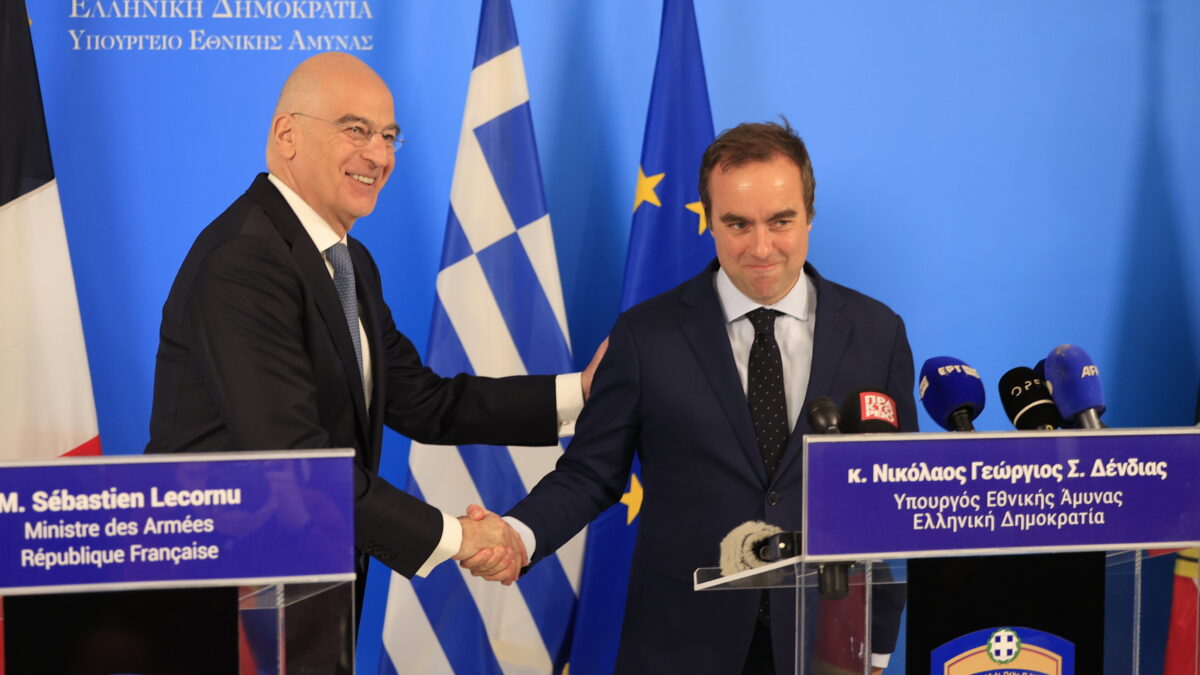 Συνάντηση του υπουργού Εθνικής Άμυνας, Νίκου Δένδια με τον Υπουργό Ενόπλων Δυνάμεων της Γαλλικής Δημοκρατίας, Sebastien Lecornu