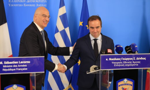 Συνάντηση του υπουργού Εθνικής Άμυνας, Νίκου Δένδια με τον Υπουργό Ενόπλων Δυνάμεων της Γαλλικής Δημοκρατίας, Sebastien Lecornu