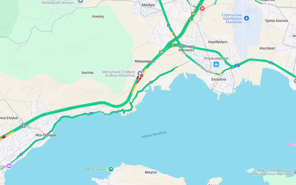 Χάρτης με την κίνηση